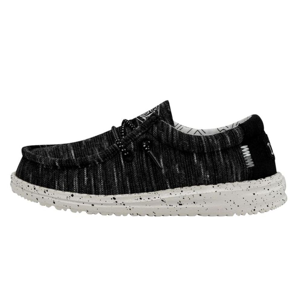 Hey Dude Wally Stretch Black Stretch 40050 Pre-School